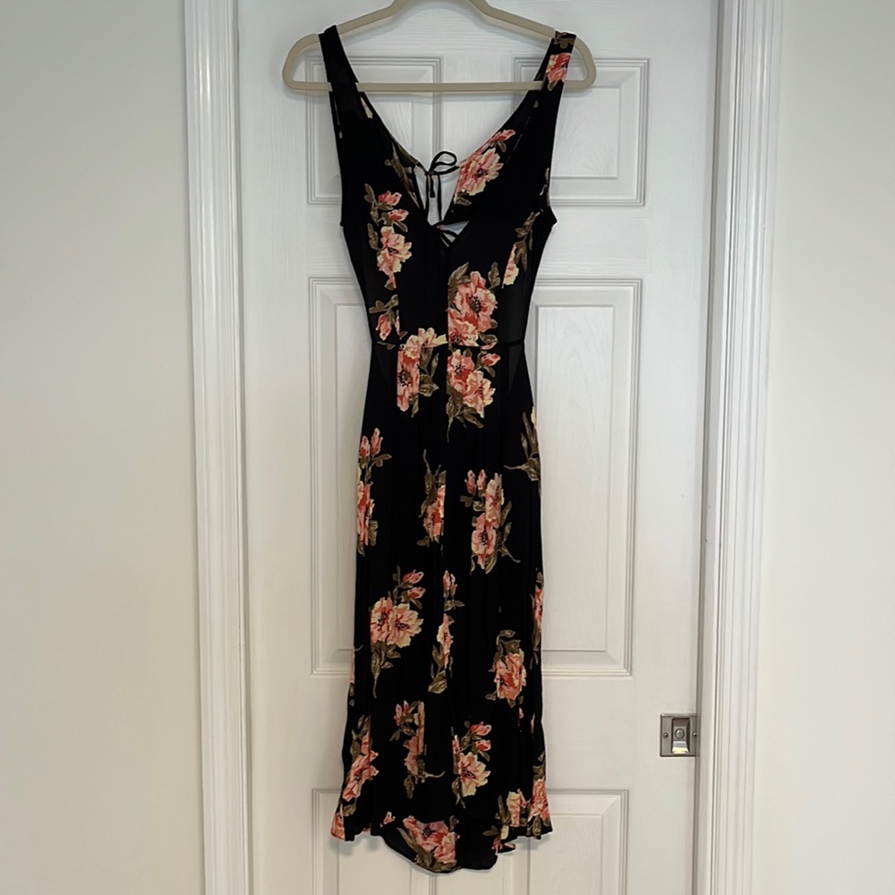 Reformation - Floral Cutout Dress
